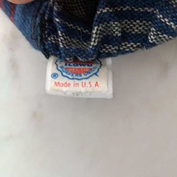 Vintage 1970s/80s blue grey plaid tartan midi skirt kilt-union - Picture 6 of 6